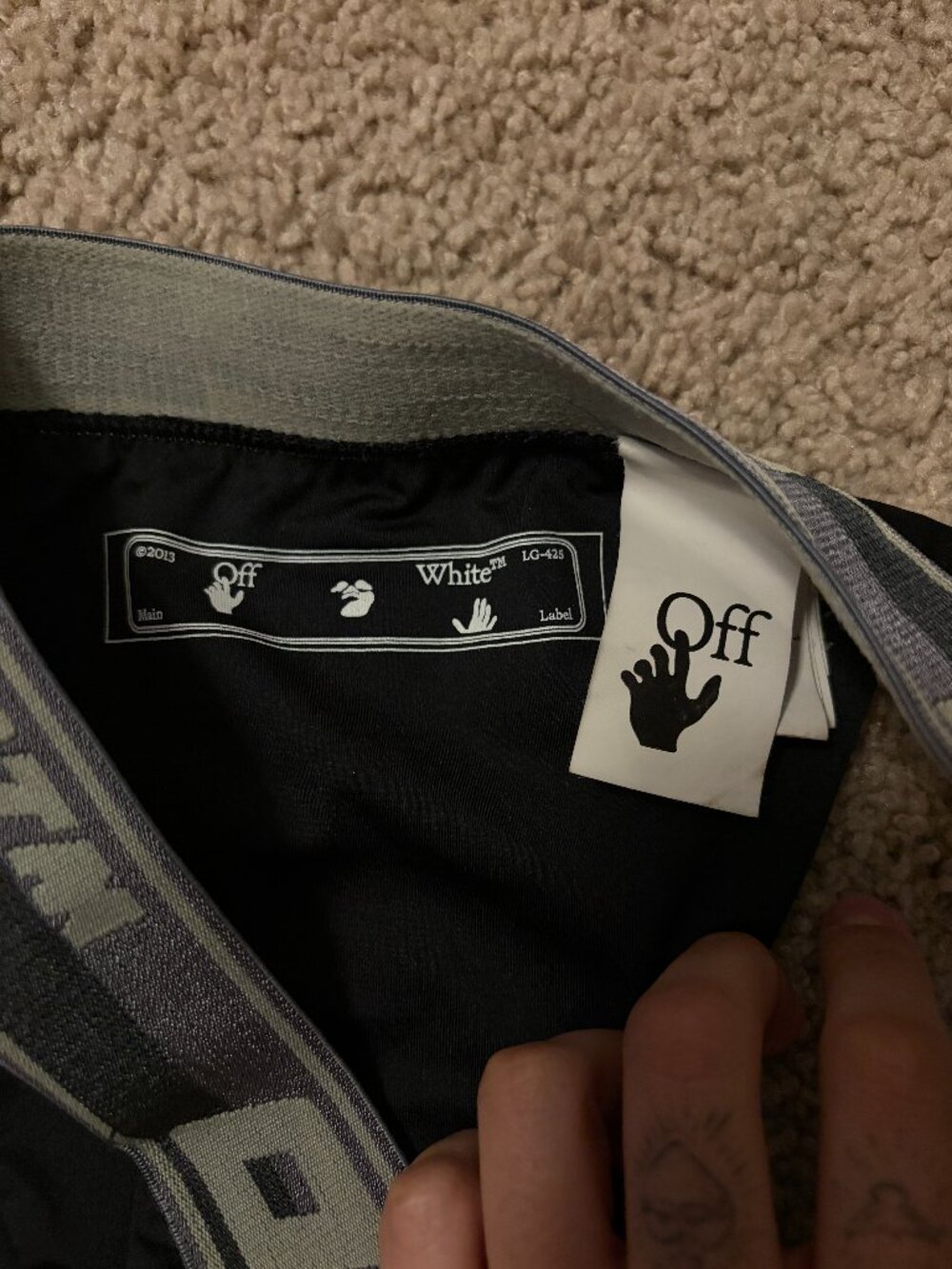 Off White Black Triangle Bikini Good Condition Work like Twice Size EU 44 (M-ish